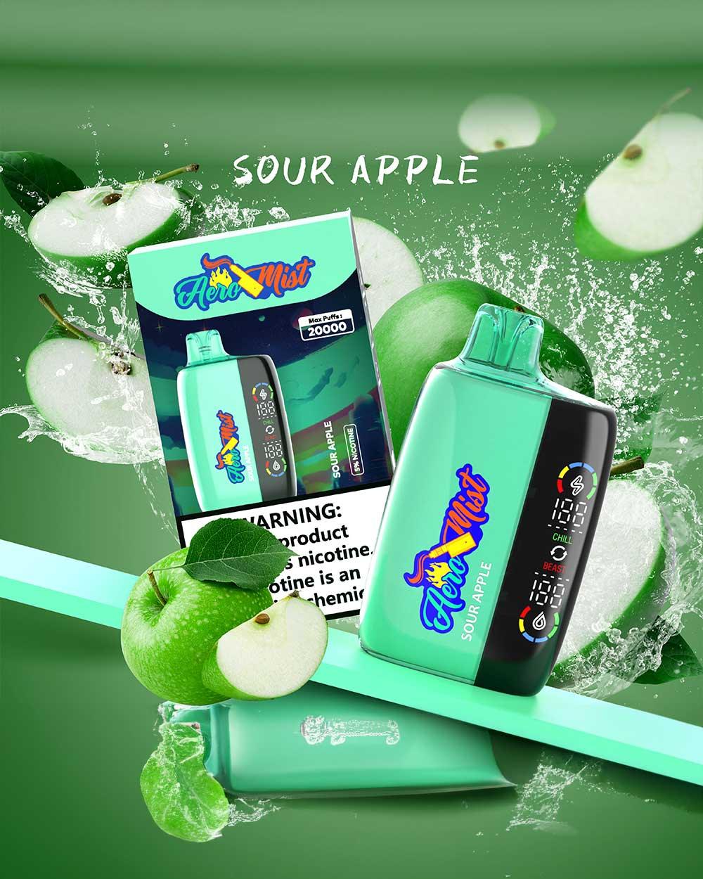 AeroMist 20000 AeroMist 20000 - Sour Apple - Vapeando Ando vape shop