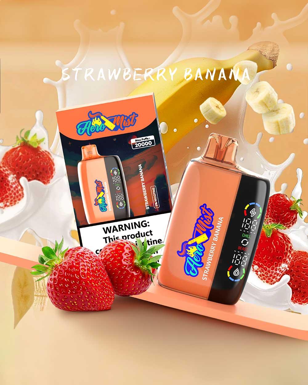 AeroMist 20000 AeroMist 20000 - Strawberry Banana - Vapeando Ando vape shop